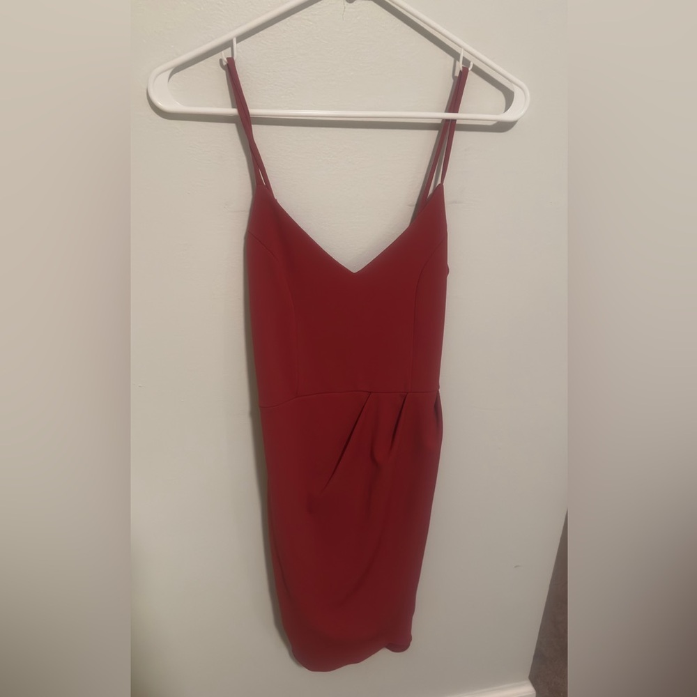 Lulus Maroon Midi Dress